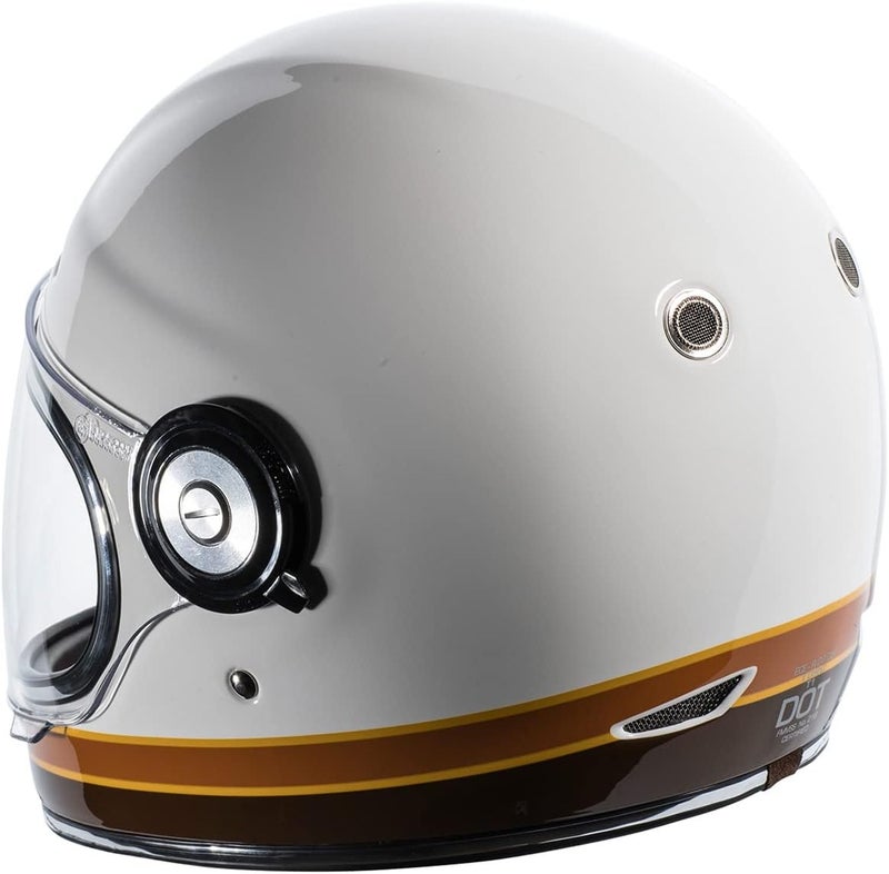 TORC T-1 Full Face Motorcycle Helmet - Gloss White - Image 2