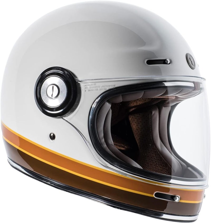 TORC T-1 Full Face Motorcycle Helmet - Gloss White - Image 3