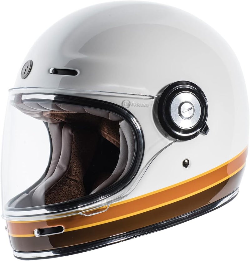 TORC T-1 Full Face Motorcycle Helmet - Gloss White - Image 1