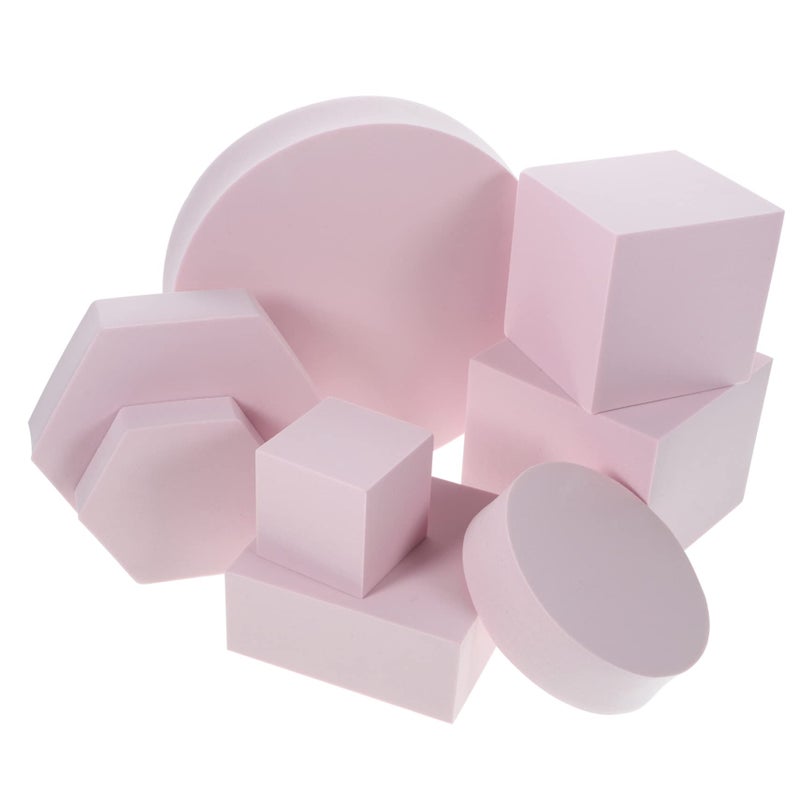 Pink Geometry Cube Photography Props 8pcs Photo Booth Decorative Background Accessories - Image 2
