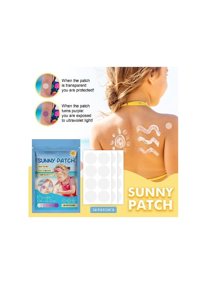Generic UV Detection Stickers for Sunscreen Reapplication - Waterproof UV Patches for Body & Face, SPF Reminder Stickers for Kids & Adults (72PCS)  - Image 4