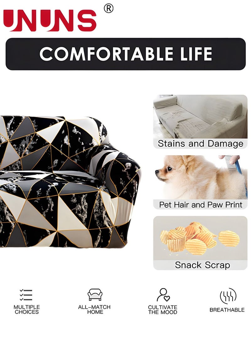 UNUNS Printed Stretch Sofa Cover Printed Couch Covers Sofa Slipcovers for 3 Cushion Couches Elastic Universal Furniture Protector  - Image 5
