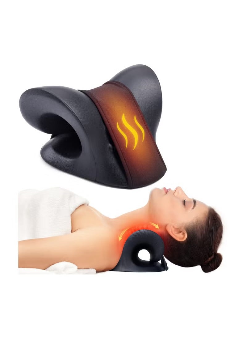 Neck and Shoulder Relaxer with Magnetic Therapy Pillowcase, Heated Cervical Traction Device Pillow with Graphene Pad, Cervical Traction Device for Relieve TMJ Headache Muscle Tension Spine Alignment - Image 1