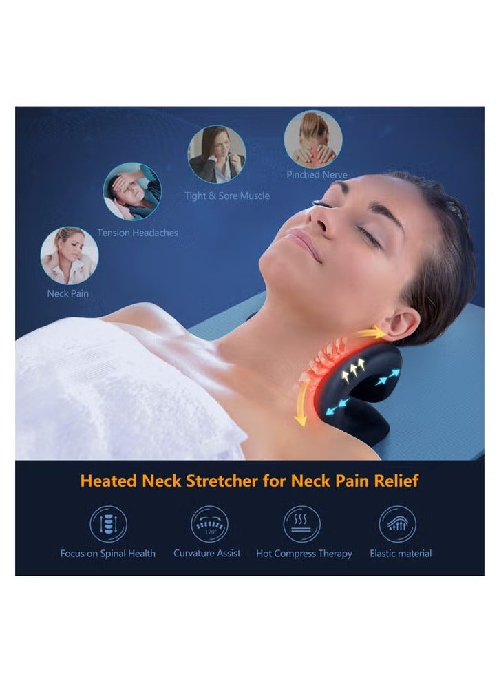 Neck and Shoulder Relaxer with Magnetic Therapy Pillowcase, Heated Cervical Traction Device Pillow with Graphene Pad, Cervical Traction Device for Relieve TMJ Headache Muscle Tension Spine Alignment - Image 3