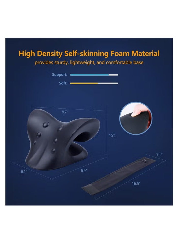 Neck and Shoulder Relaxer with Magnetic Therapy Pillowcase, Heated Cervical Traction Device Pillow with Graphene Pad, Cervical Traction Device for Relieve TMJ Headache Muscle Tension Spine Alignment - Image 2