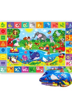 quokka QUOKKA Baby Play Mat for Floor - Super Soft Plush Surface ABC Playmat for Toddlers & Infants - Extra Thick (0.8cm) Large Padded Non-Slip Nursery Rug for Crawling & Playing - Foldable Gift Mat  - Image 1