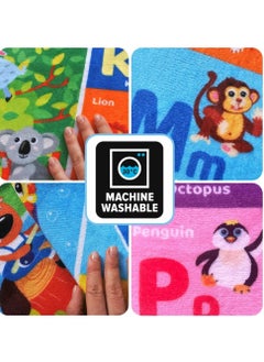 quokka QUOKKA Baby Play Mat for Floor - Super Soft Plush Surface ABC Playmat for Toddlers & Infants - Extra Thick (0.8cm) Large Padded Non-Slip Nursery Rug for Crawling & Playing - Foldable Gift Mat  - Image 3
