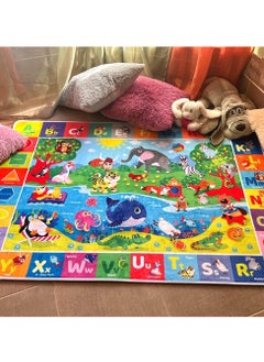 quokka QUOKKA Baby Play Mat for Floor - Super Soft Plush Surface ABC Playmat for Toddlers & Infants - Extra Thick (0.8cm) Large Padded Non-Slip Nursery Rug for Crawling & Playing - Foldable Gift Mat  - Image 5