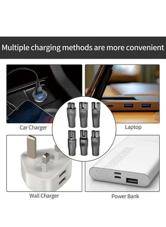 Happy D 7 Pack 5V USB Power Cords for Electric Hair Clippers, Beard Trimmers, Shavers, Beauty Tools, Lamps. - Image 3