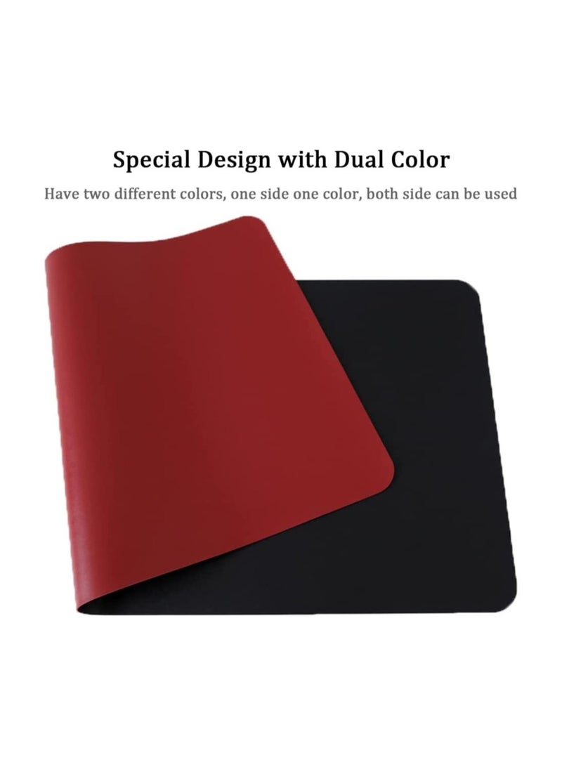 Cool Baby COOL BABY Multifunctional desk pad, ultra-thin waterproof PU leather mouse pad, office/home dual-use desk writing pad (90*45cm, Black + Red) - Image 3