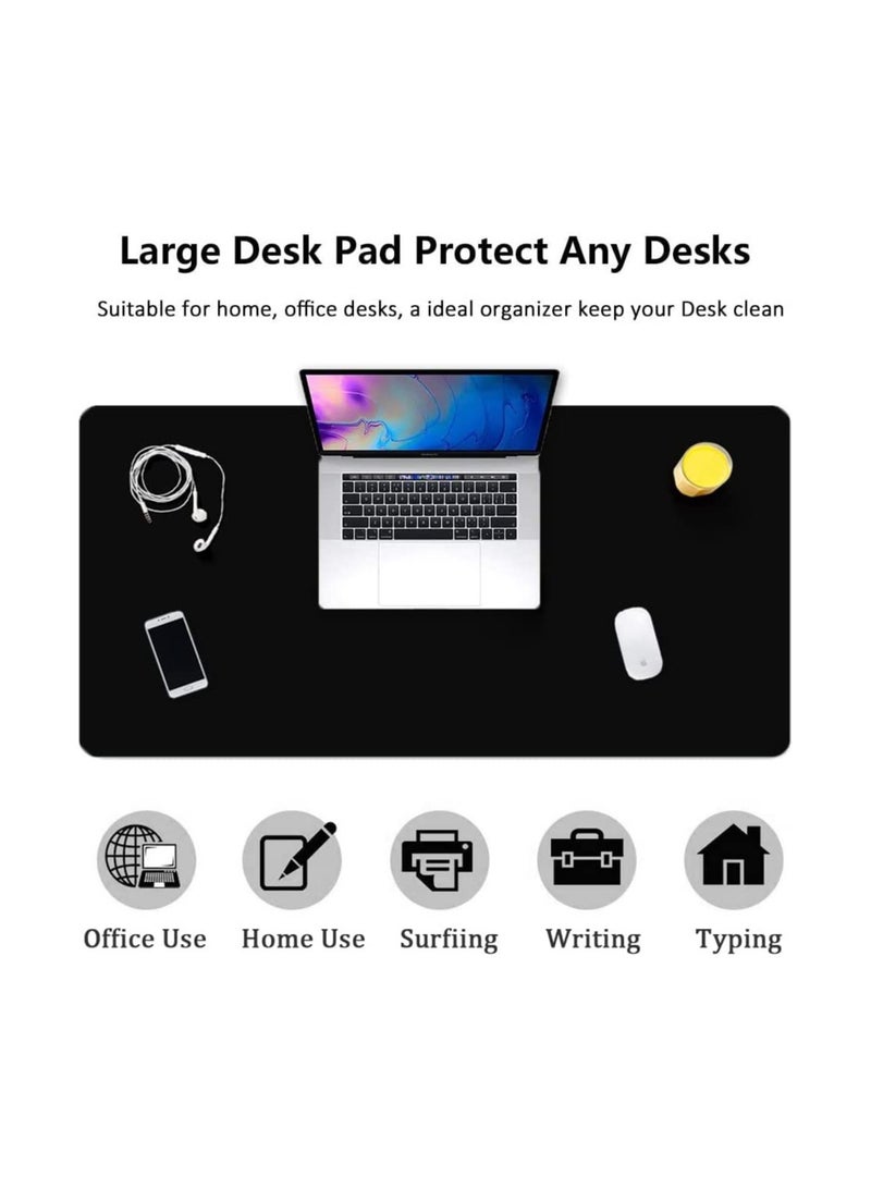Cool Baby COOL BABY Multifunctional desk pad, ultra-thin waterproof PU leather mouse pad, office/home dual-use desk writing pad (90*45cm, Black + Red) - Image 2