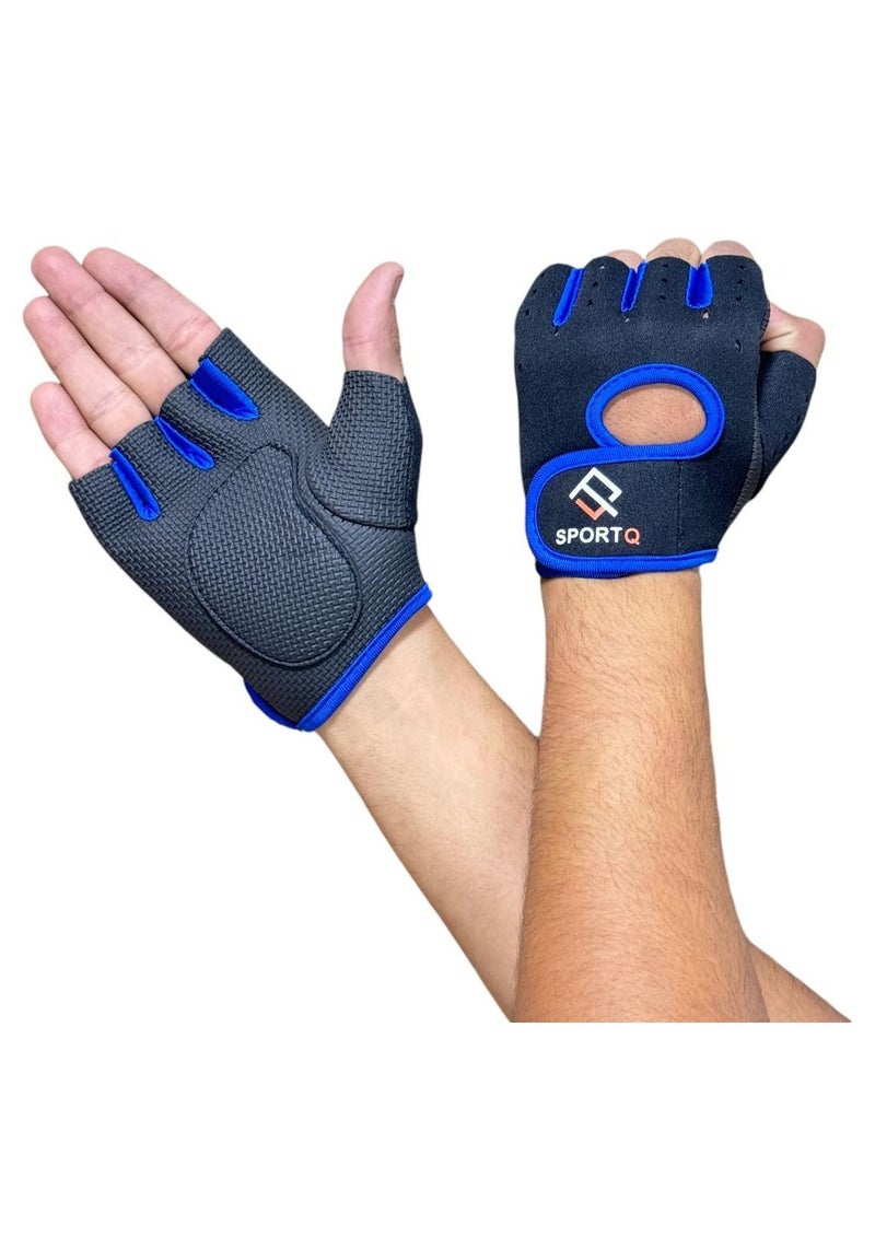 SportQ Fitness Gloves for Men Women Breathable Half Finger Sports Gloves, Anti-Slip Shock Absorption Sports Gloves, Suitable for Gym, Outdoor Cycling, Climbing