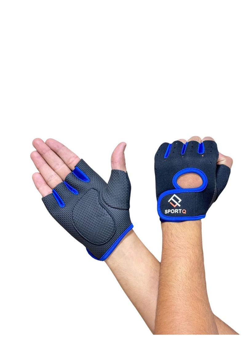 SportQ Fitness Gloves for Men Women Breathable Half Finger Sports Gloves, Anti-Slip Shock Absorption Sports Gloves, Suitable for Gym, Outdoor Cycling, Climbing  - Image 1