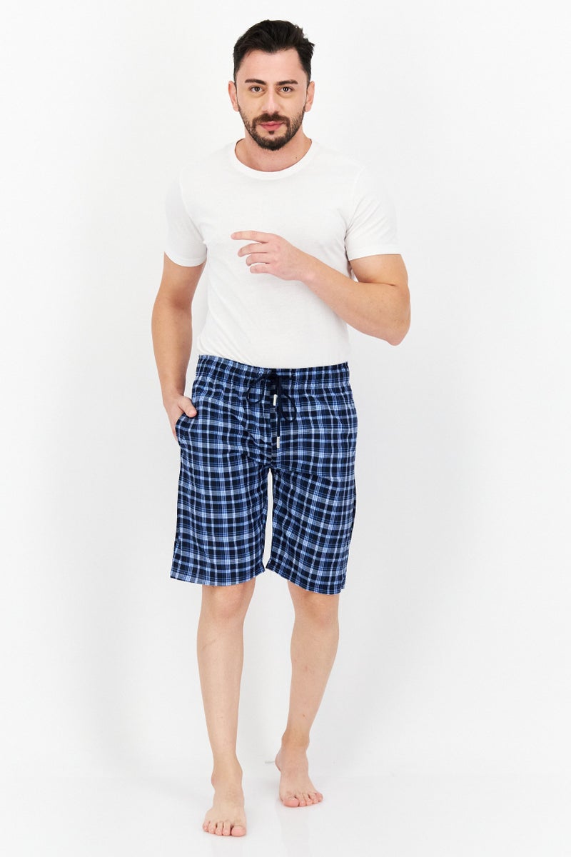 Outdoor Life Men Plaid Drawstring Shorts, Blue Combo - Image 4