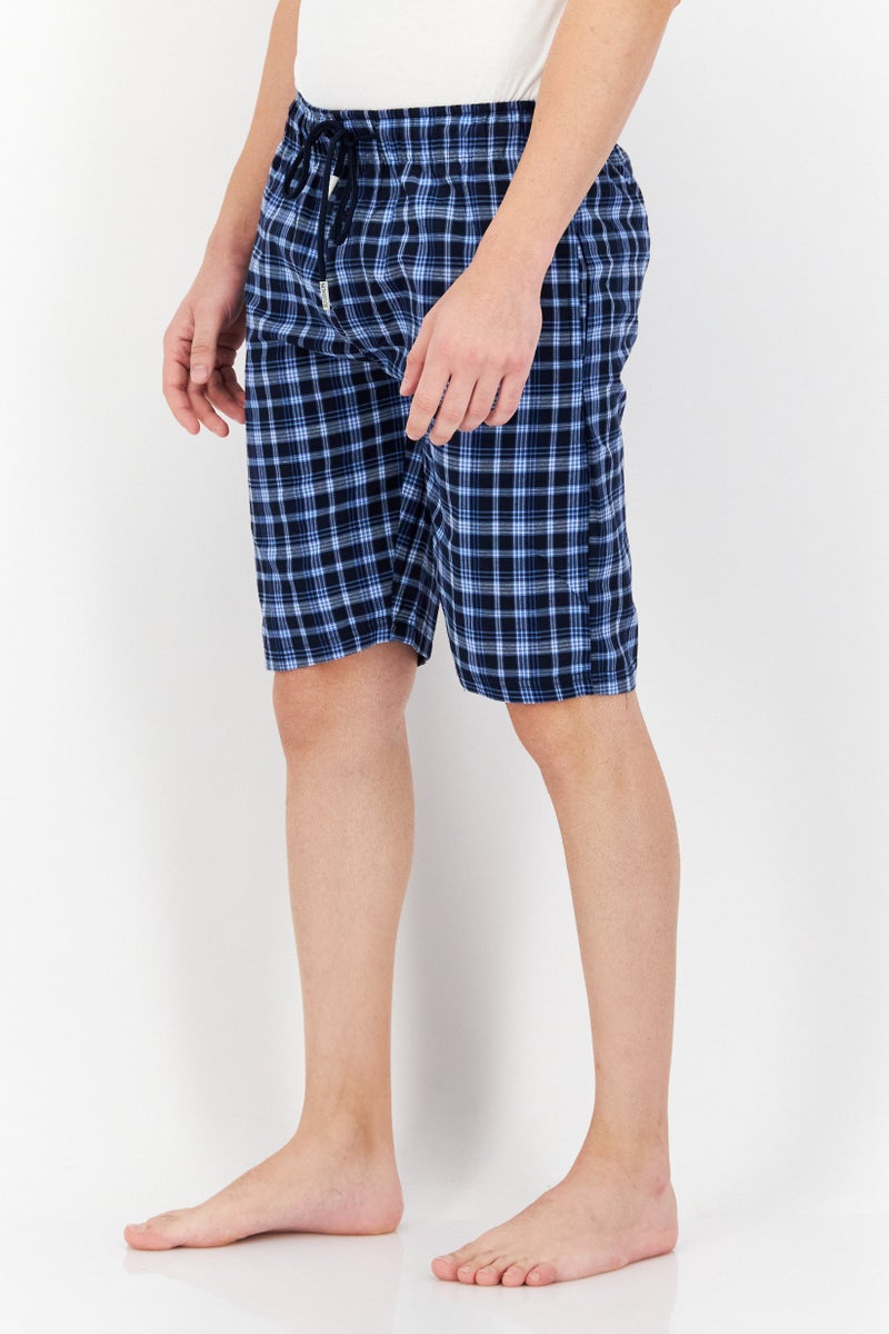 Outdoor Life Men Plaid Drawstring Shorts, Blue Combo - Image 2