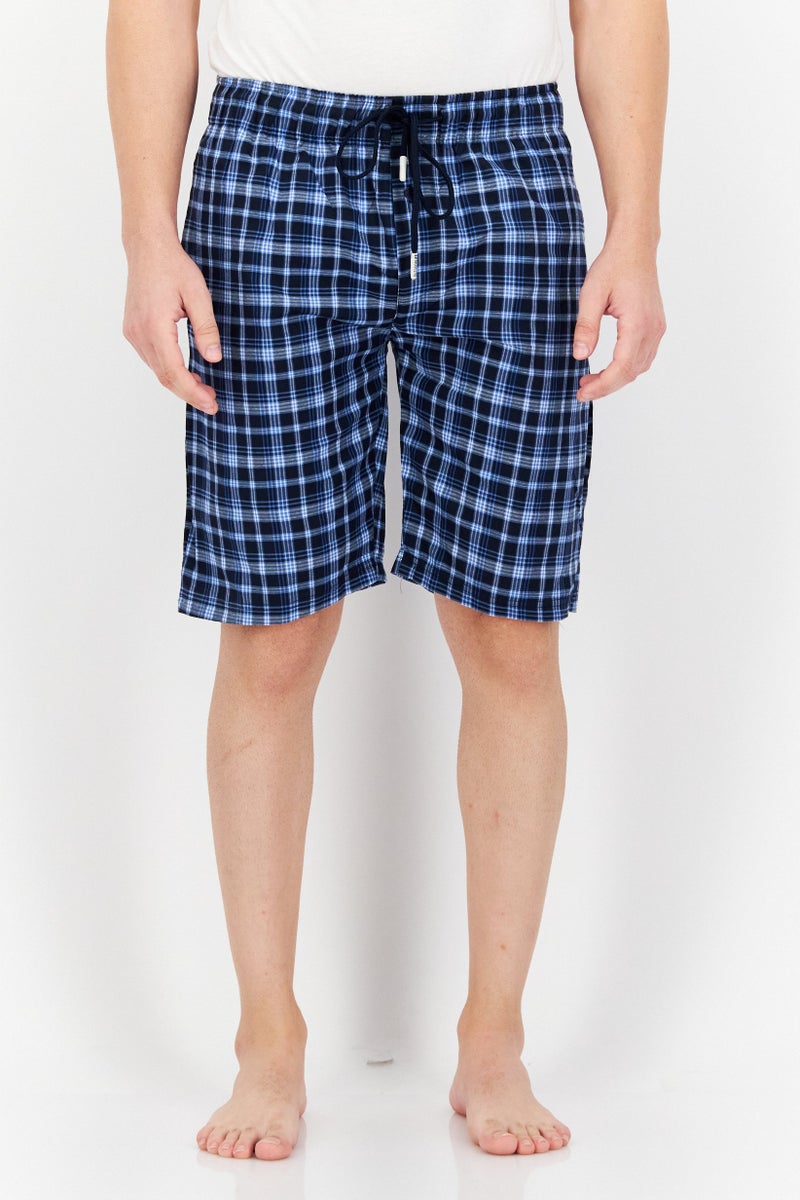 Outdoor Life Men Plaid Drawstring Shorts, Blue Combo - Image 1