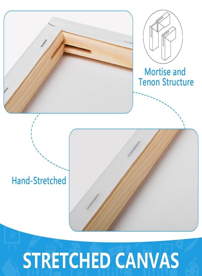 ESRICH Small Canvases for Painting, 6 Pack Canvas 5x7 Inch Stretched Canvas 2/5" Profile Primed Acid Free Painting Canvas for Kids for Oil Paint,Watercolor,Acrylic Paint,Gouache &Tempera. - Image 4