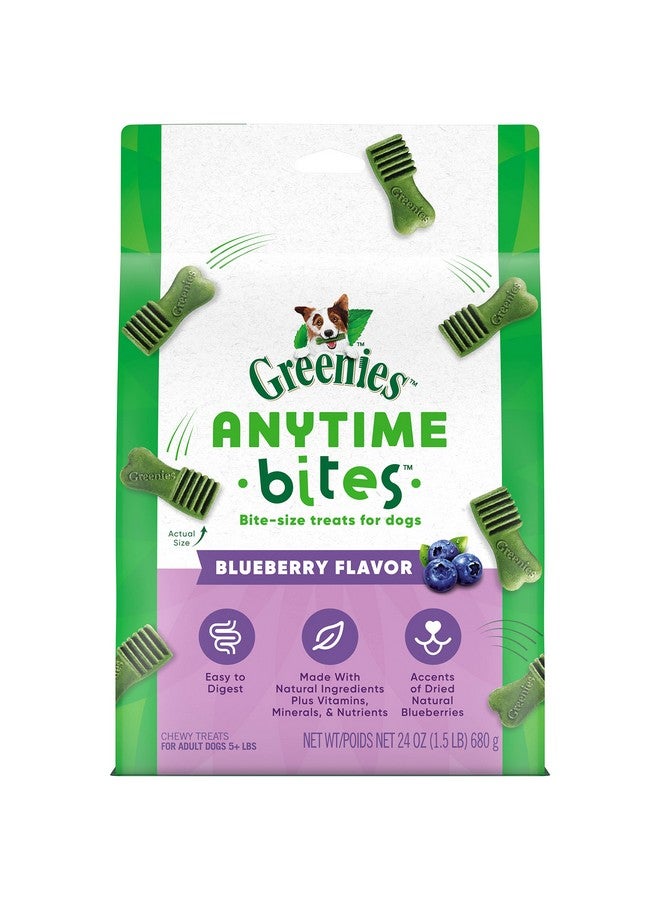 Greenies Anytime Bites Dog Treats, Blueberry Flavor, 24 oz. Bag - Image 1