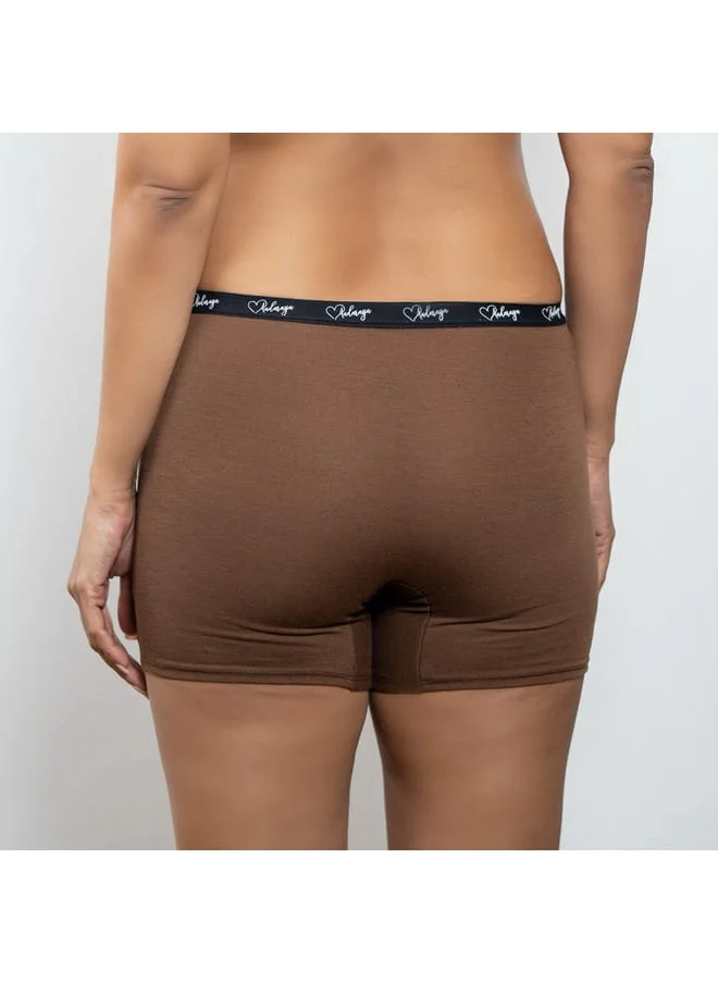 Aadaraya Set of 2 - Aadaraya Solid Shaping Shorts with Elasticated Waistband
