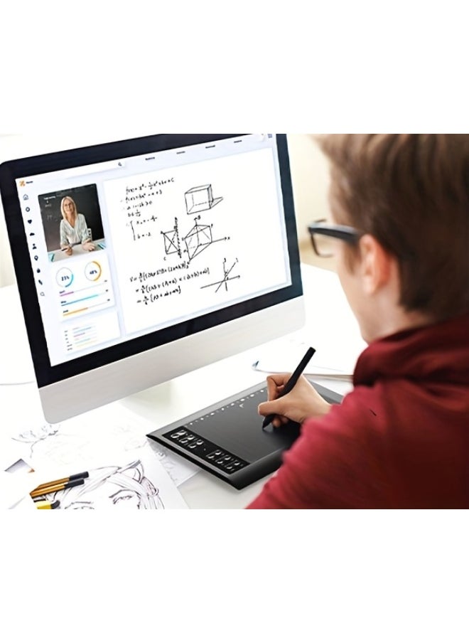Graphic Drawing Board, 10x6 Inch Digital Writing Tablet with Stand and 8192-Level Stylus Pen  - Image 4