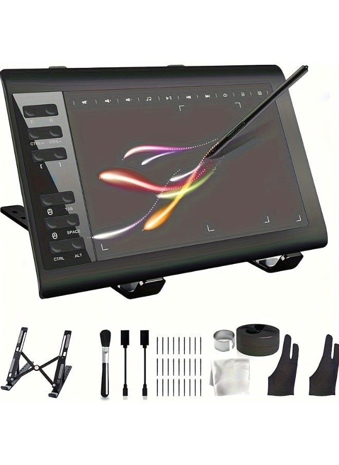 Graphic Drawing Board, 10x6 Inch Digital Writing Tablet with Stand and 8192-Level Stylus Pen  - Image 1