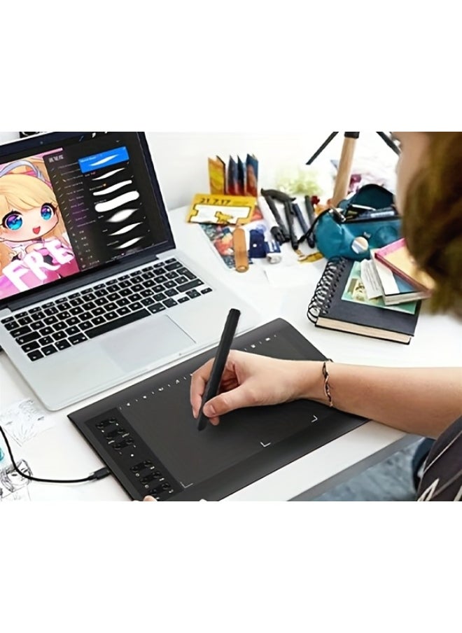 Graphic Drawing Board, 10x6 Inch Digital Writing Tablet with Stand and 8192-Level Stylus Pen  - Image 5