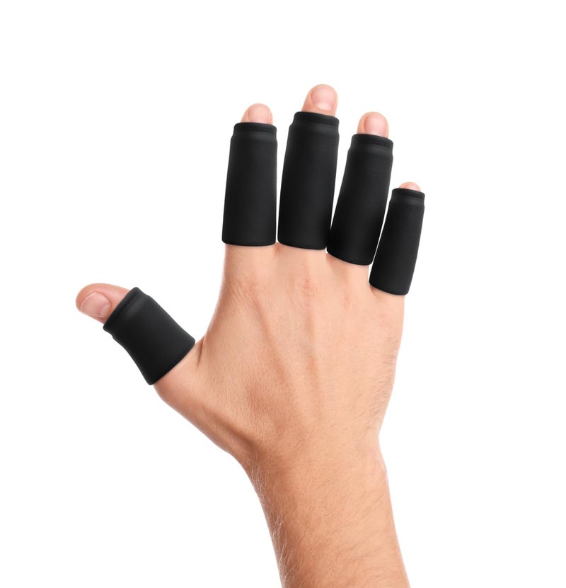 Strive Finger Sleeve Ice Pack Wrap, Hot & Cold Therapy Wrap for Soothing Relief and Support, Flexible Compression for Comfortable Healing, Perfect for Finger Pain and Injury Recovery, Black, 5-Pack - Image 1