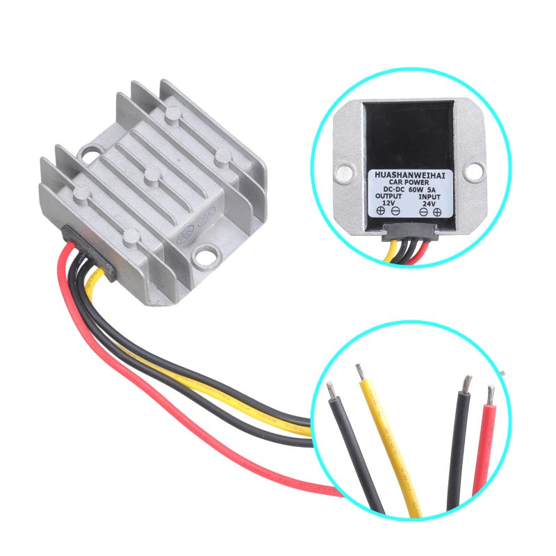 24V to 12V 60W 5A Step Down Power Converter DC DC Voltage Regulator Module - Image 4