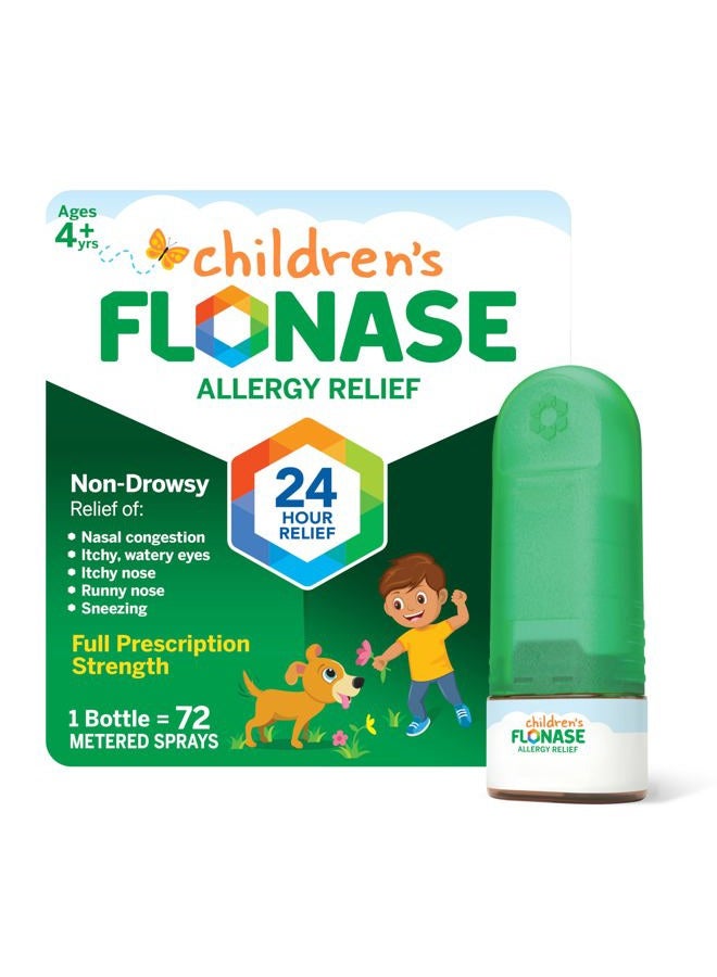 FLONASE Children's Allergy Relief Nasal Spray, 24-Hour Non-Drowsy Multi-Symptom Relief – 72 Sprays - Image 1