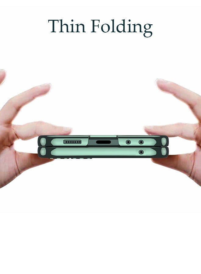 DUNISO Samsung Galaxy Z Flip5 Phone Case Full Body Protective Folding Phone Cover Anti-fall Anti-fingerprint Clear Phone Case for Galaxy Z Flip5 5G Phone Case - Image 3