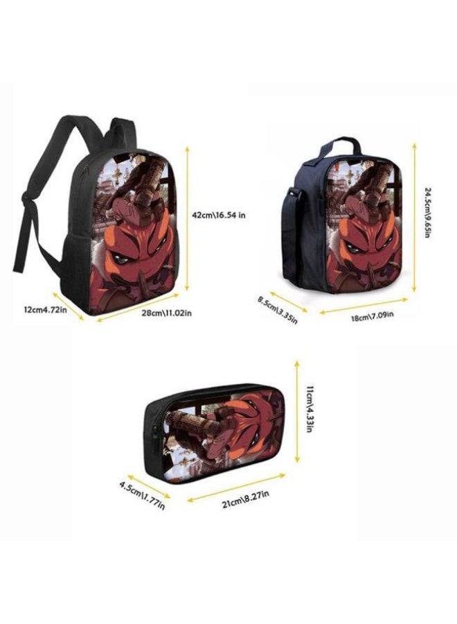 عام حقيبة ظهر مطبوعة بالرسوم المتحركة + حقيبة يد + مجموعة حقيبة قلم، مجموعة حقيبة عملية من ثلاث قطع (يتوفر الطلاب والأطفال والأصدقاء وتسلق الجبال وما إلى ذلك) - 44 - Image 3