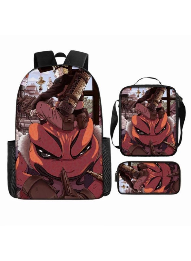 عام حقيبة ظهر مطبوعة بالرسوم المتحركة + حقيبة يد + مجموعة حقيبة قلم، مجموعة حقيبة عملية من ثلاث قطع (يتوفر الطلاب والأطفال والأصدقاء وتسلق الجبال وما إلى ذلك) - 44 - Image 2