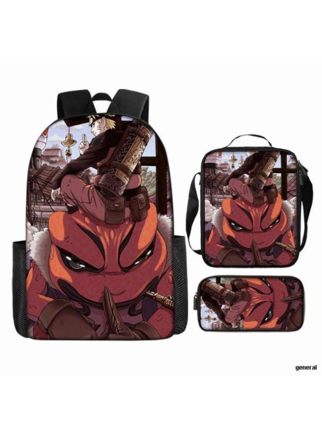 عام حقيبة ظهر مطبوعة بالرسوم المتحركة + حقيبة يد + مجموعة حقيبة قلم، مجموعة حقيبة عملية من ثلاث قطع (يتوفر الطلاب والأطفال والأصدقاء وتسلق الجبال وما إلى ذلك) - 44 - Image 1