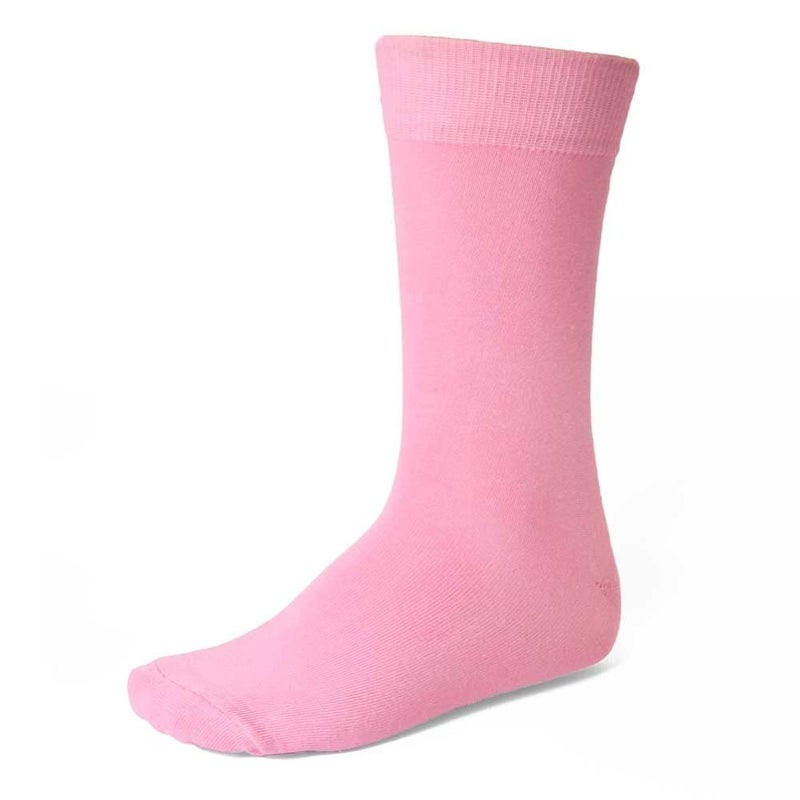 tiemart Men's Socks, One Pair (Pink Solid)