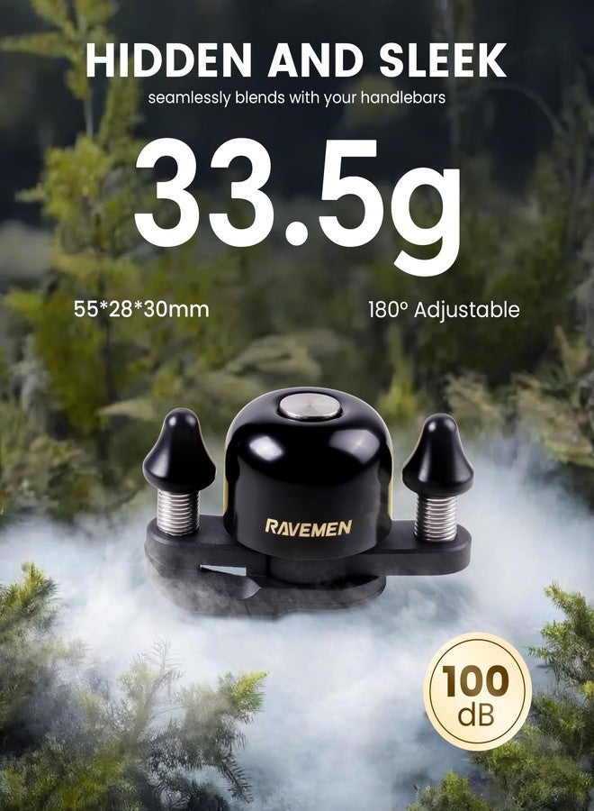 RAVEMEN Q3 Road Bike Bell, Dual-Hammer Copper Alloy Bicycle Bell for Adults Fit Handlebars up to 47mm, Lightweight for Most Grip Positions, Easy Installation - Image 5