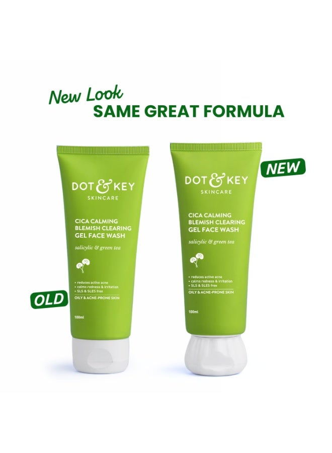 دوت آند كي غسول الوجه دوت آند كي سيكا للبشرة المعرضة لحب الشباب، 2% حمض الساليسيليك مع الشاي الأخضر | للبشرة الدهنية والحساسة | خالي من الكبريتات للرجال والنساء | غسول الوجه للتحكم في الزيت بالزنك | 100 مل - Image 2