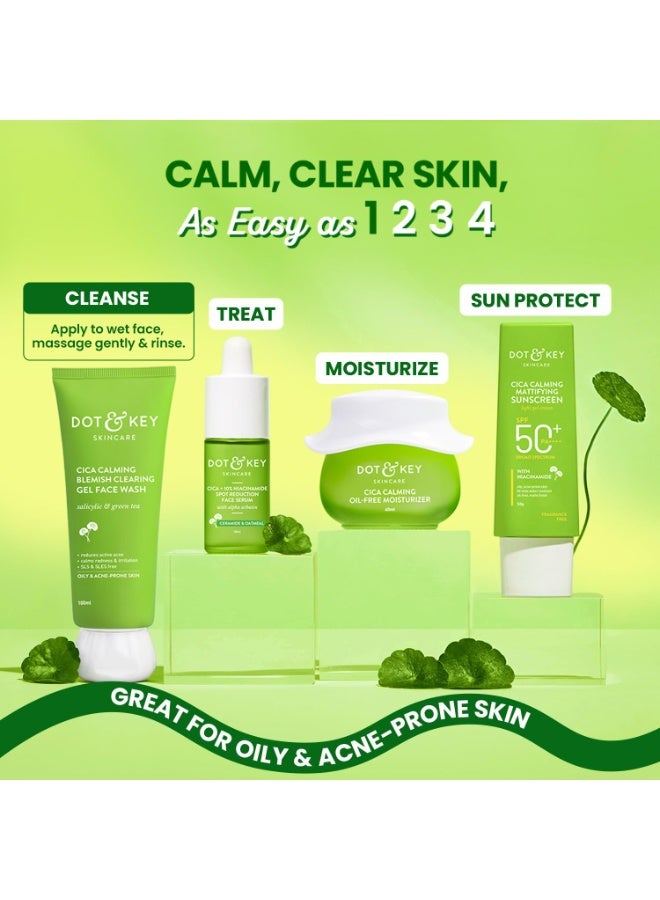 دوت آند كي غسول الوجه دوت آند كي سيكا للبشرة المعرضة لحب الشباب، 2% حمض الساليسيليك مع الشاي الأخضر | للبشرة الدهنية والحساسة | خالي من الكبريتات للرجال والنساء | غسول الوجه للتحكم في الزيت بالزنك | 100 مل - Image 3