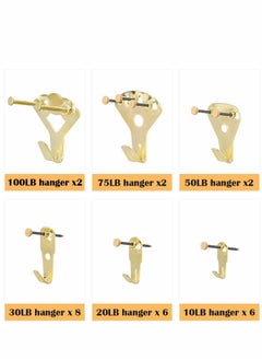 Excefore Picture Hanging Kit, 130pcs Picture Hangers with Nails That Withhold 10-100lb, Assorted Picture Hanging Hooks with Sawtooth Hangers for Wall Painting Mirror Clock  - Image 2