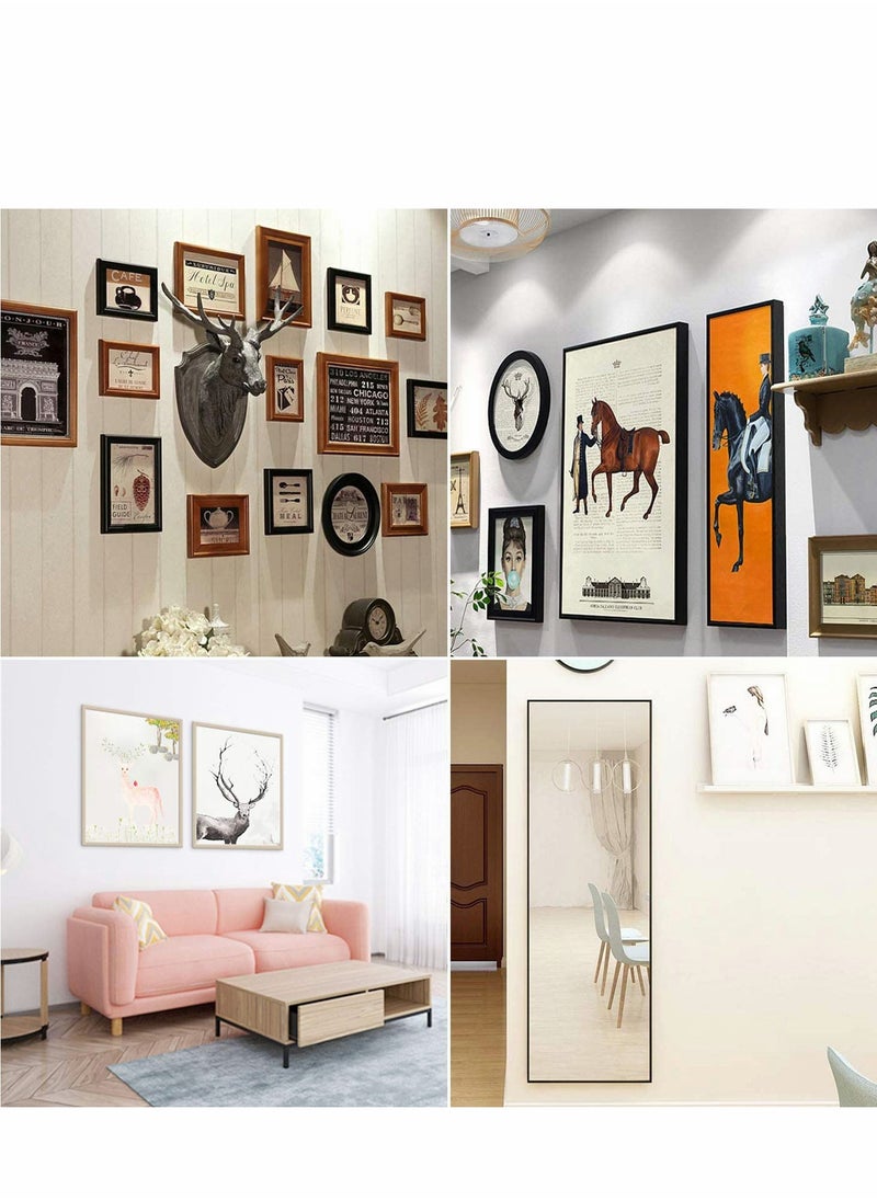 Picture Hanging Kit, 130pcs Picture Hangers with Nails That Withhold 10-100lb, Assorted Picture Hanging Hooks with Sawtooth Hangers for Wall Painting Mirror Clock