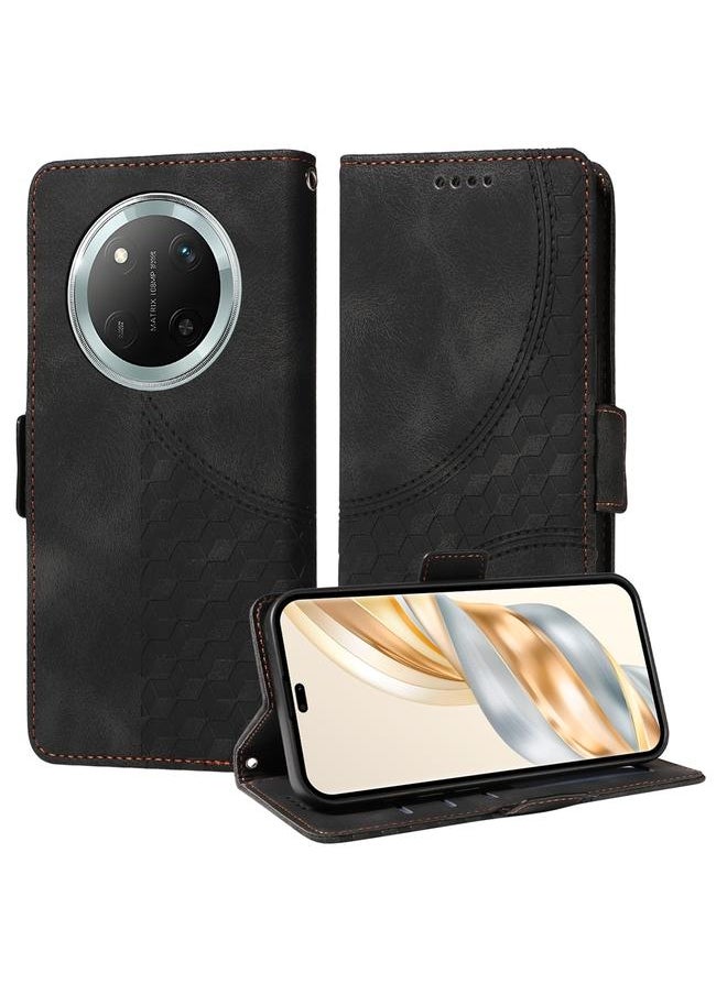 Zaboon Case For Honor X9c / Magic7 Lite Embossed Rhombus Starry Leather Phone Case  - Image 1