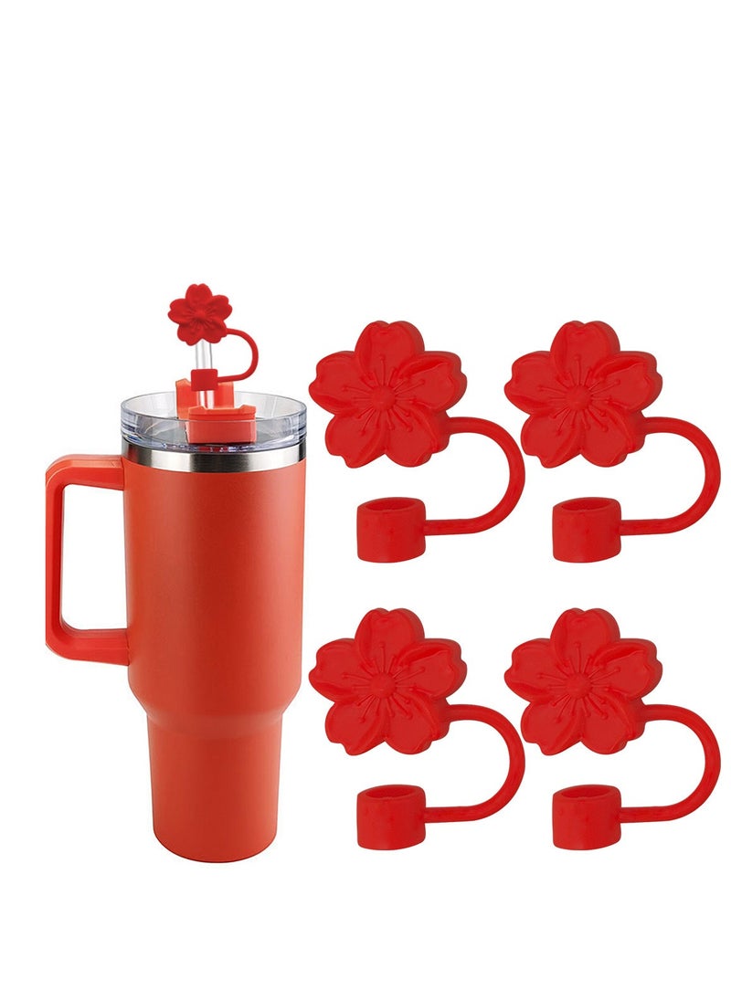 Generic - 4Stanley straw caps, reusable dustproof silicone straw caps suitable for Stanley cups - Image 1