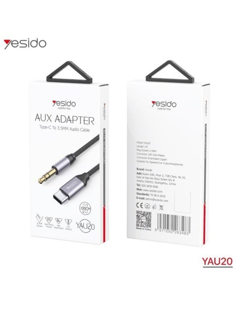ELTRAZONE "YAU20 Type-C to 3.5mm AUX Adapter – High-Quality Audio Cable for Connecting USB-C Devices to Headphones and Speakers" - Image 1