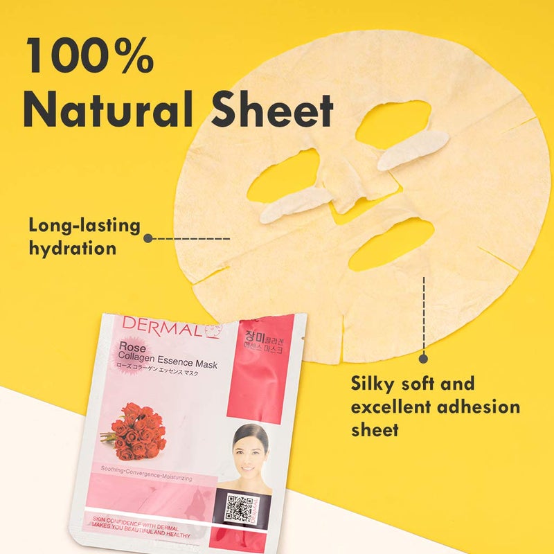 DERMAL 16 Combo B Pack Made in Korea Facial Mask â€“ 20+ Years of K-Beauty Experience, Premium Quality Korean Sheet Masks for Daily Skincare Routine - Image 5