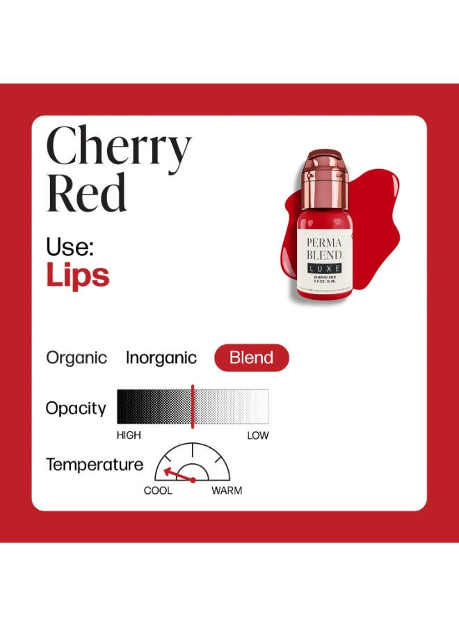 Perma Blend أصباغ شفاه فاخرة باللون الأحمر الكرزي 15 مل Lxcr1/2-S - Image 2