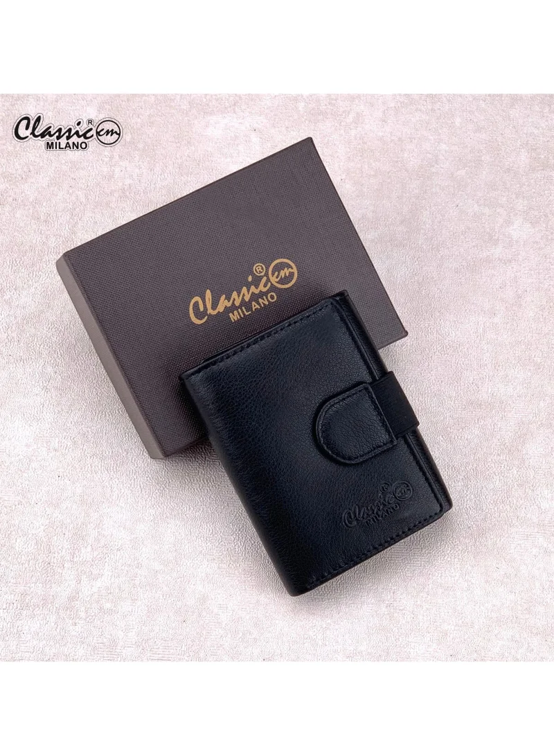 Classic Milano Black (GTF-10-EM) Classic Milano Men’s Wallet – Slim Bifold Leather Wallet for Men with RFID Blocking, Multiple Card Slots & Middle Zip – Stylish Mens Purse Wallets Gift for Husband, Father for Men | Best Price UAE