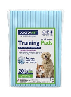 DOCTERPET Doctor Pet Training Pads Lavender 20's (60x90cm) – Extra Large Rapid-Dry Leak-Proof Pads,Scented, 6 Layers Quilted, Superior Absorption, Odor Control, Pet Training for Dogs, Cats, Rabbits 55g  - Image 1