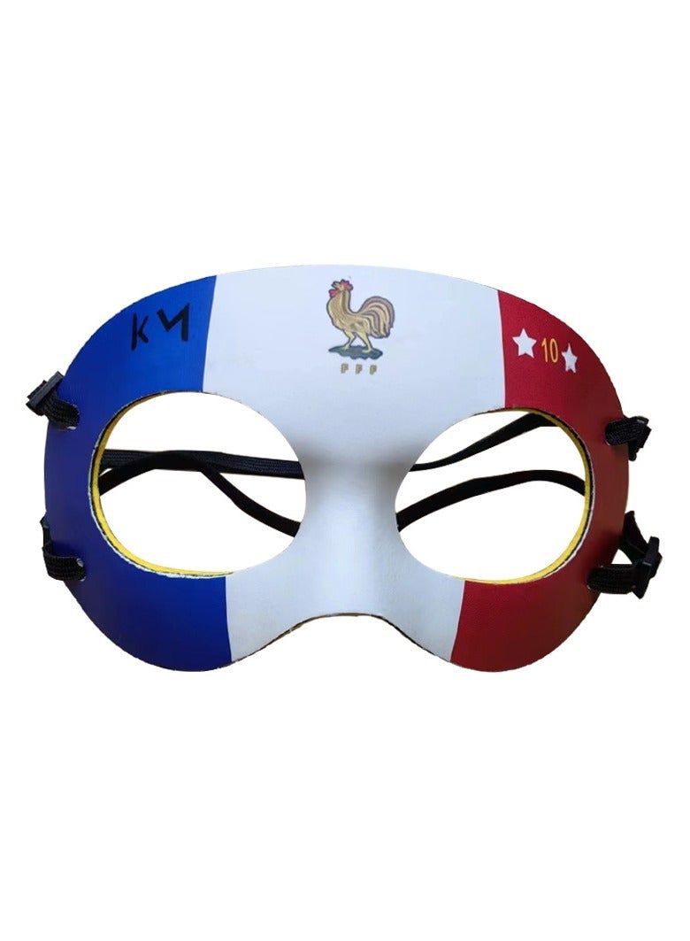 عام Football, basketball protection, sports anti-collision nose 2024 new face protection imitation Mbappe same cock mask - Image 1