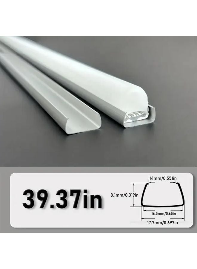 20pcs 16 5mm Aluminum LED Light Channel System Easy Cut Installation U Channel - Image 1