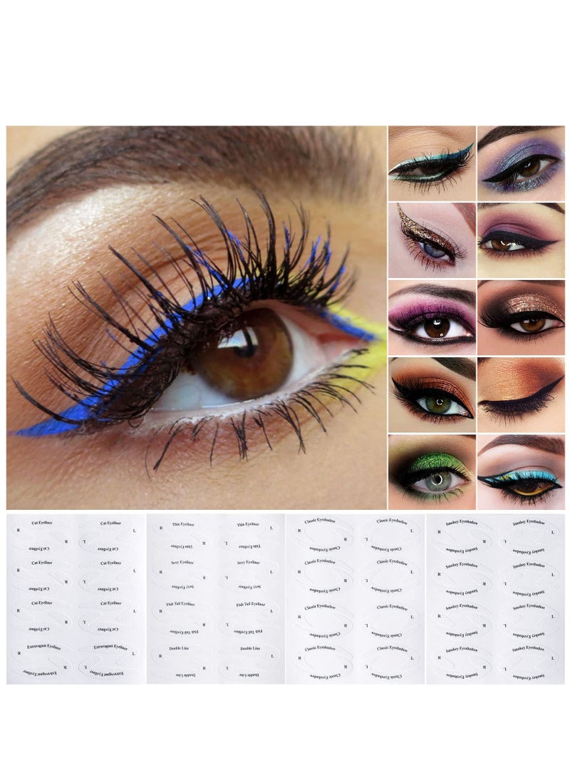 SYOSI Eyeliner Eyeshadow Template, 24 Pieces Multi-Style Cat Eye Eyeshadow Stickers Makeup Beauty Accessories for Women Girls Beginner Makeup Artist - Image 2