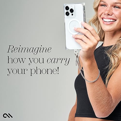 Case-Mate Phone Charm with Silver Chain - Detachable Anti Theft Strap - Hands-Free iPhone Wrist Strap for Women - Phone Wristlet for Galaxy, Pixel and More - Dainty Silver Chain - Image 2